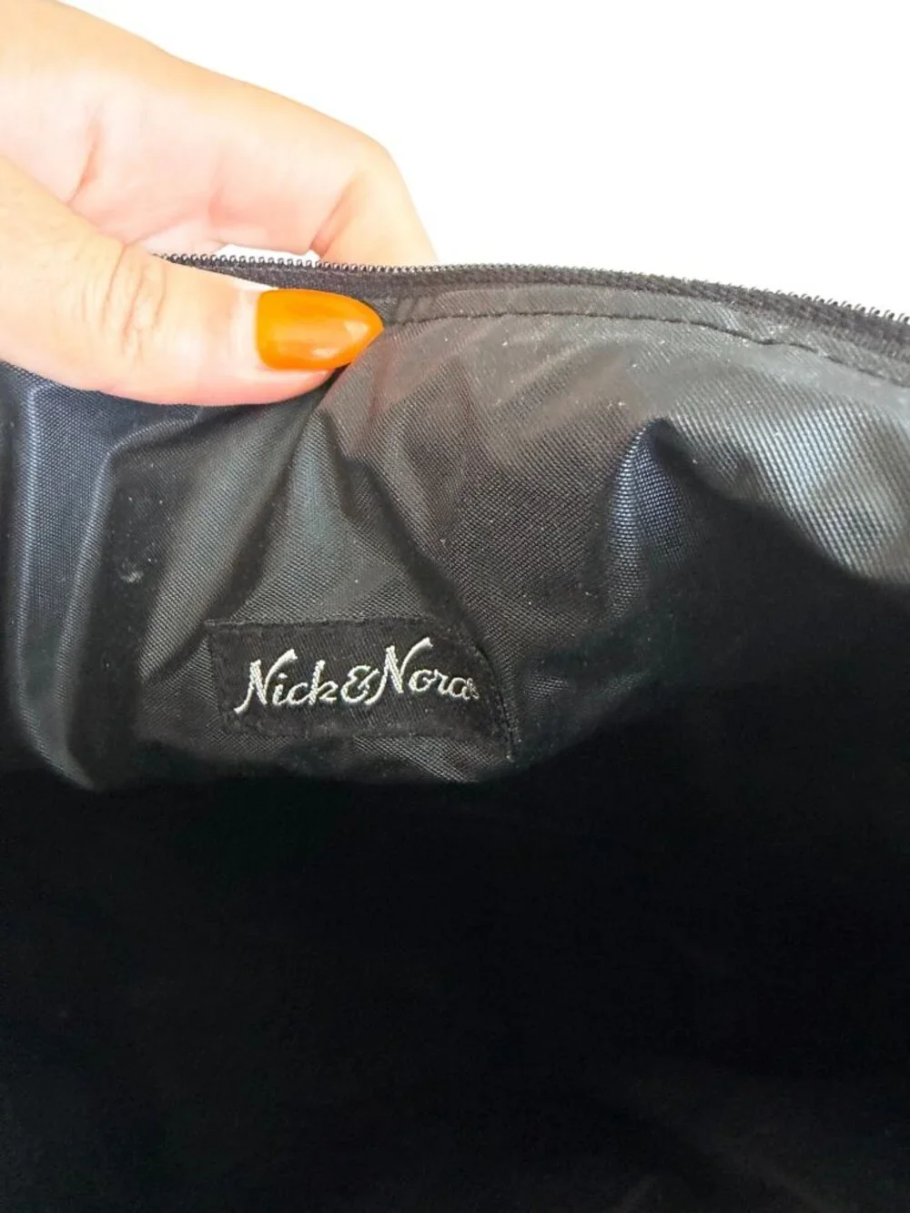 NICK & NORA Black White Print Tote Bag Womens
